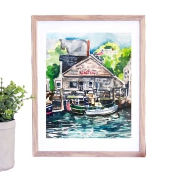 Nantucket Watercolor Poster Print - Picture 3 of 3